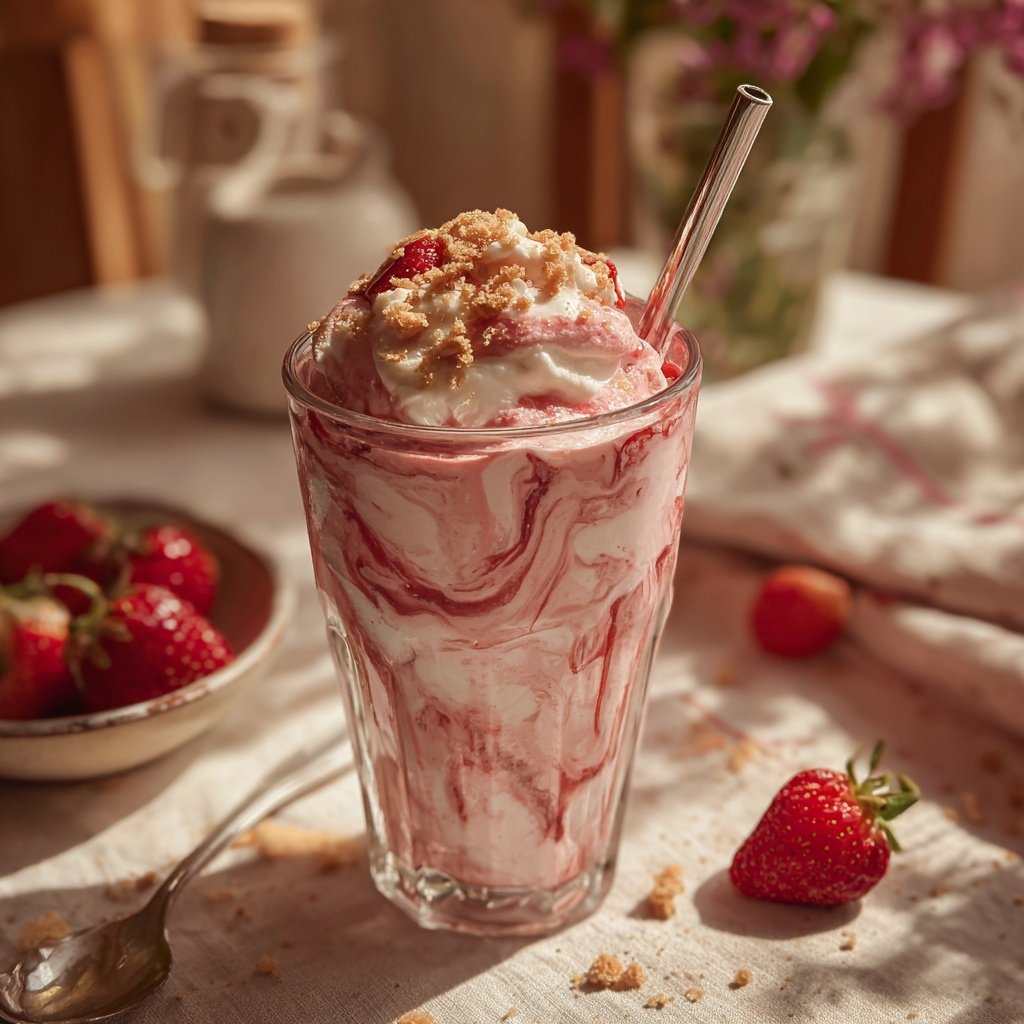 Erdbeer Milchshake Selbstgemacht