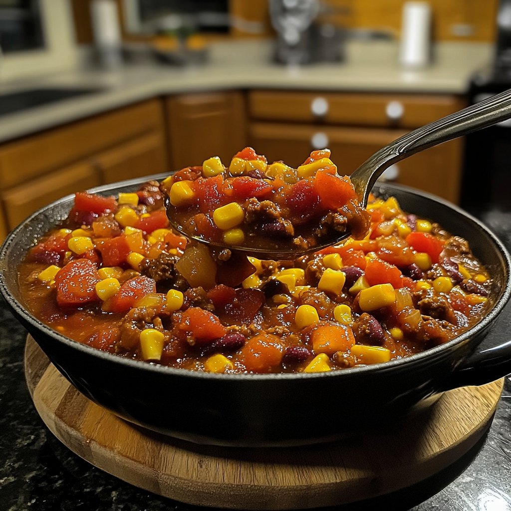 Chili sin Carne mit Mais