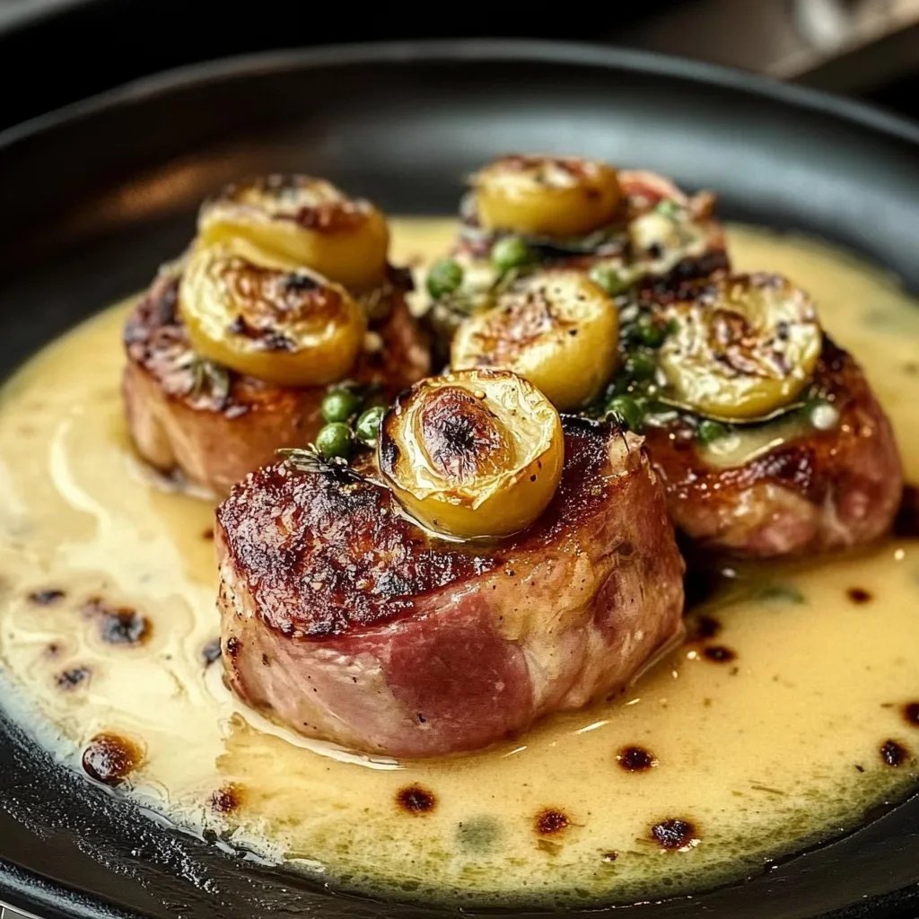 Schweinefilet im Speckmantel mit Pfeffersoße