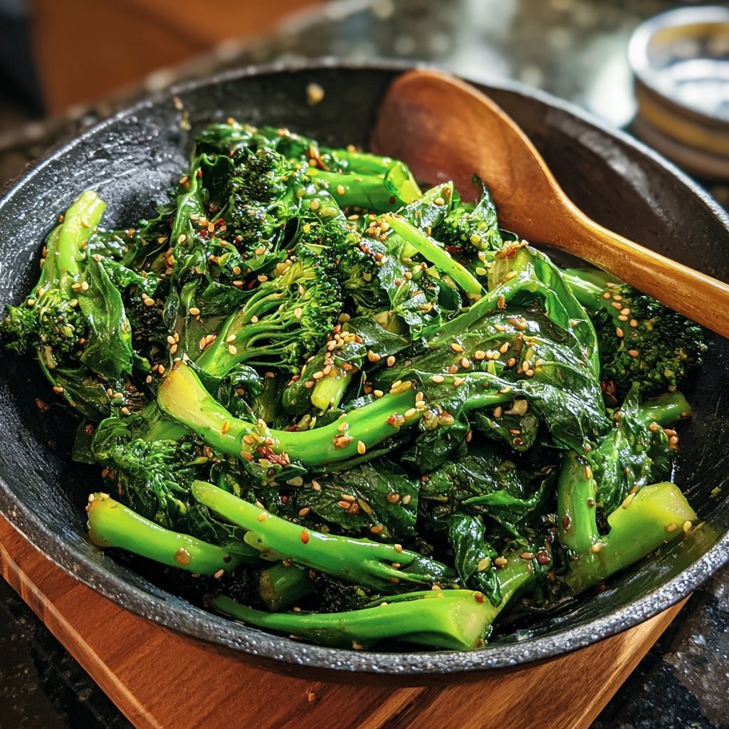 Brokkoli Pfanne Mit Sesam Öl