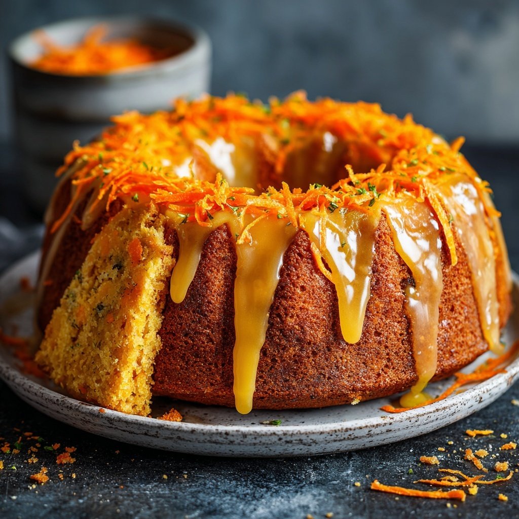 Karottenkuchen Mit Orangen Glasur