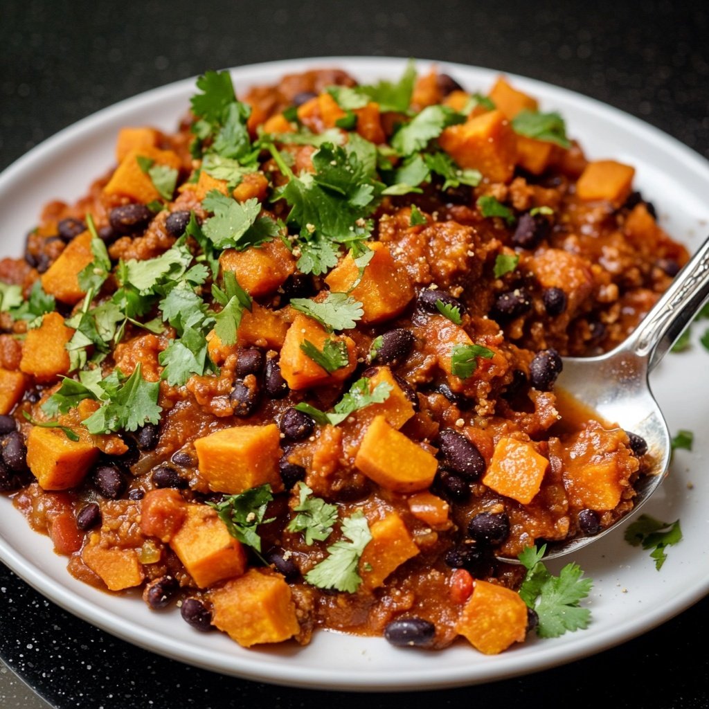 Chili sin Carne mit Süßkartoffeln