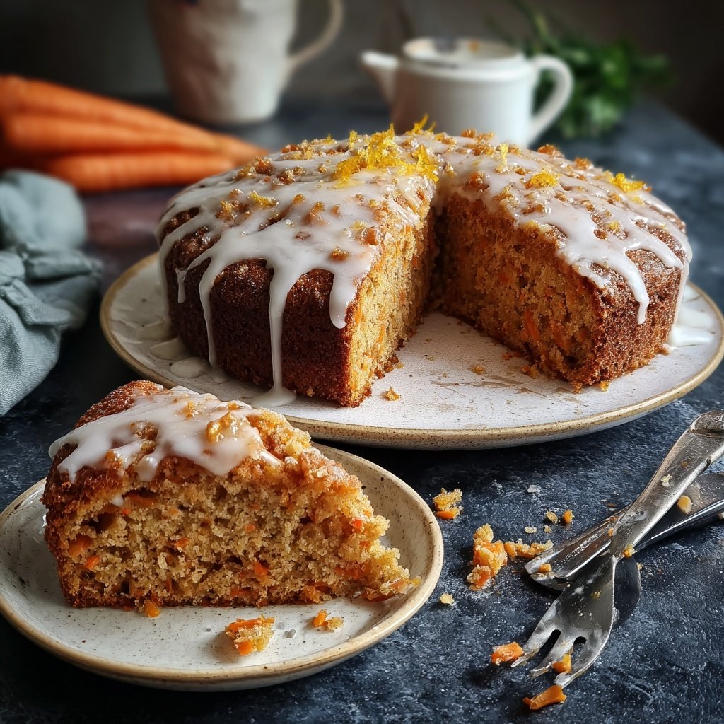 Karottenkuchen Mit Honig Glasur