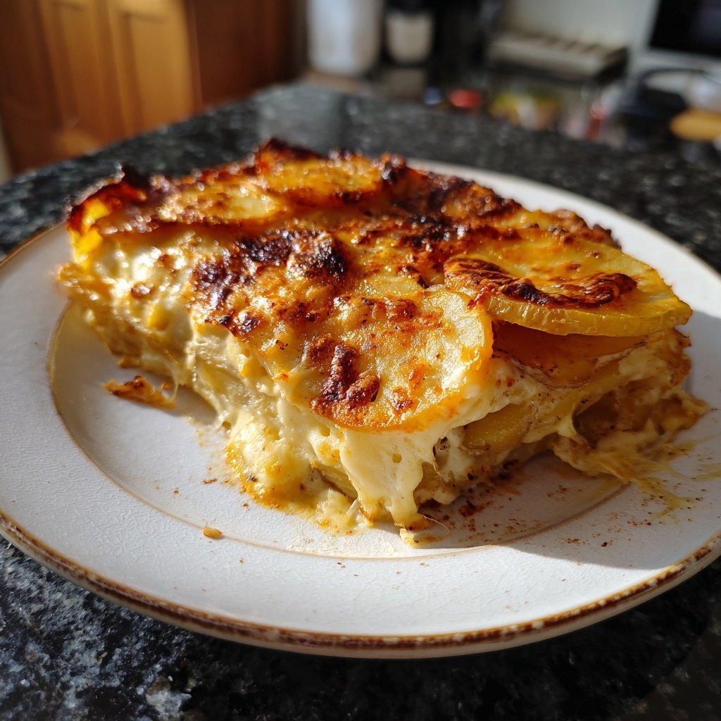 Kartoffelgratin mit Süßkartoffeln