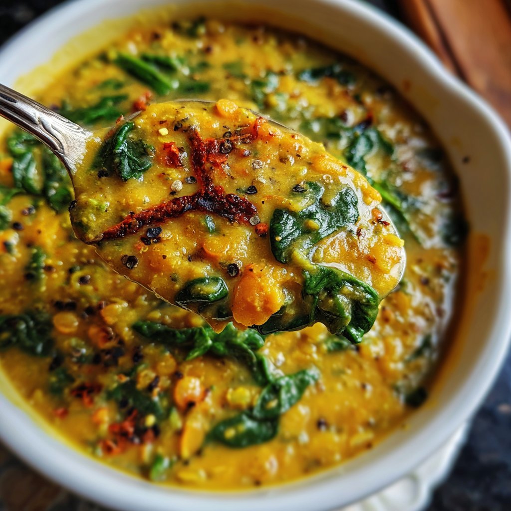 Vegetarisches Abendessen mit Linsencurry