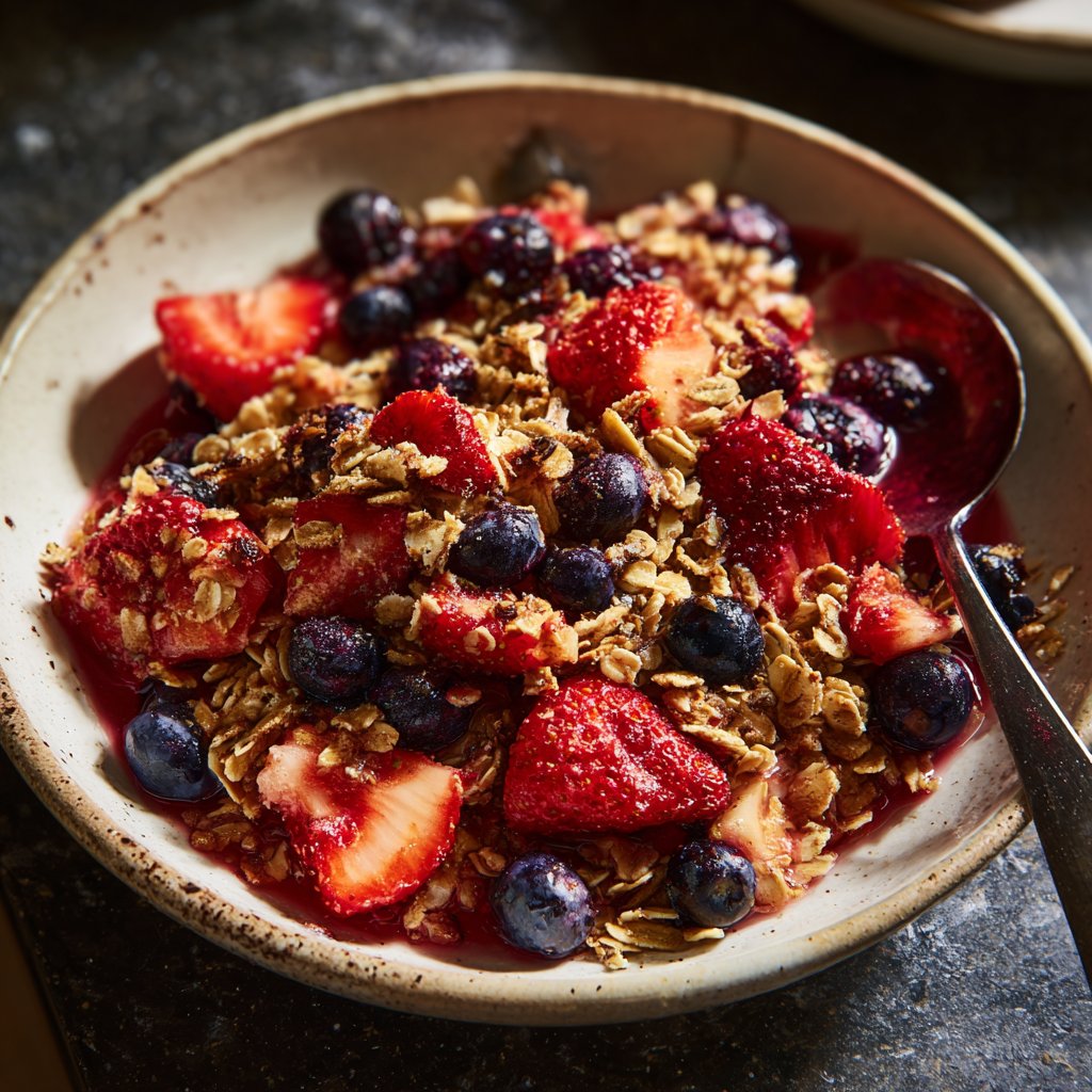 Frühstücksideen mit Beeren und Haferflocken