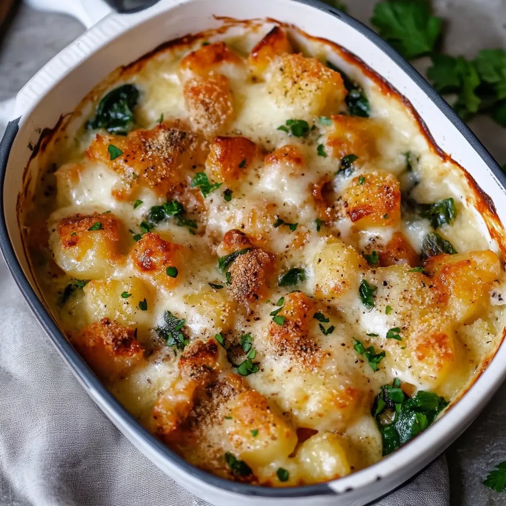 Gnocchi Kürbis Auflauf mit Lauch