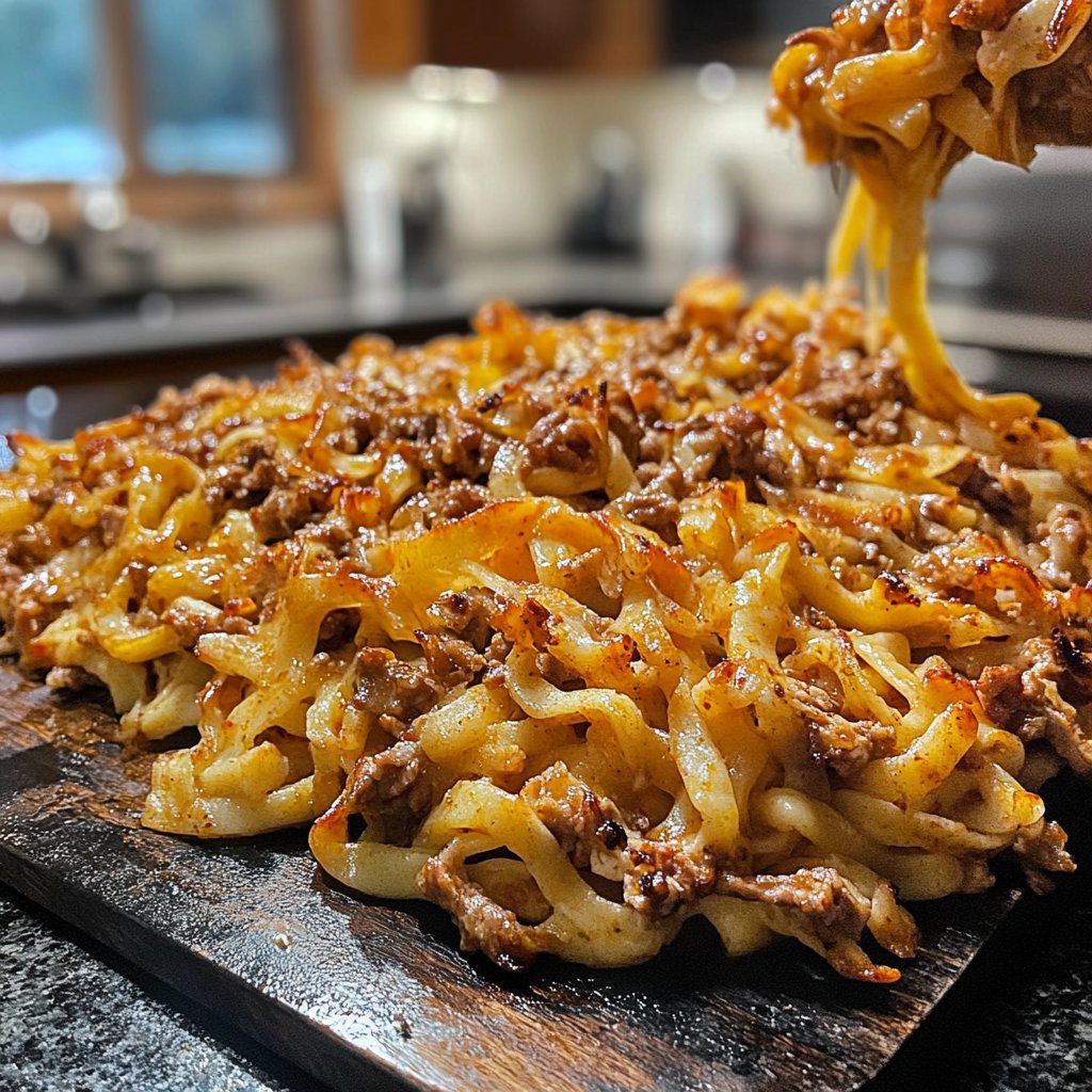 Hackfleisch Nudel Pfanne