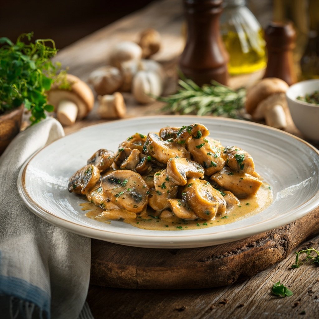 Kalorienarmes Putengeschnetzeltes Mit Champignons