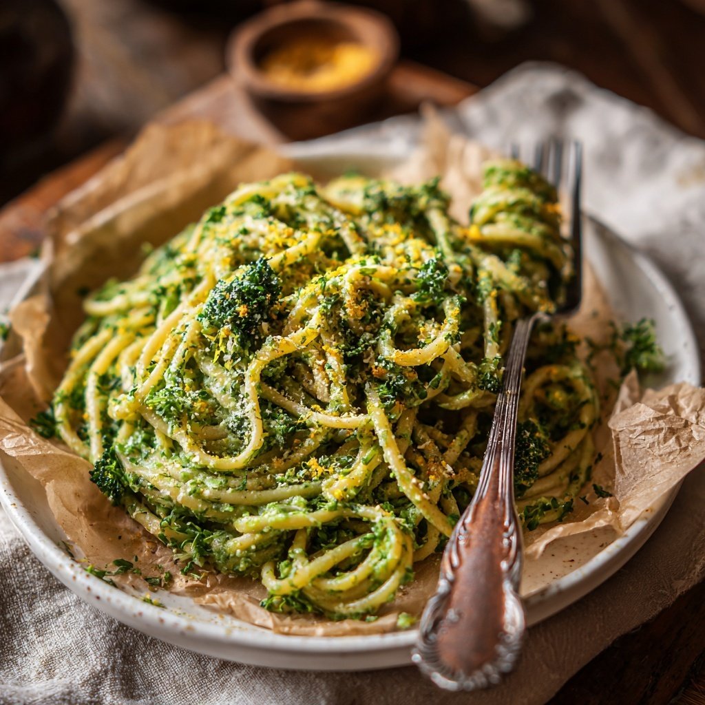 Brokkoli Pasta Mit Knoblauch Zitronen Sauce