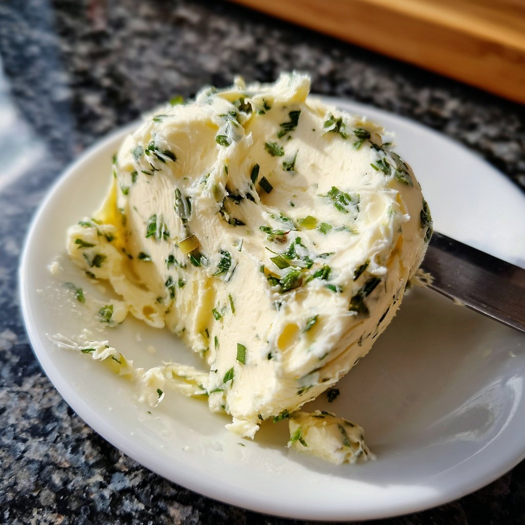 Kräuterbutter Mit Knoblauch Und Salz
