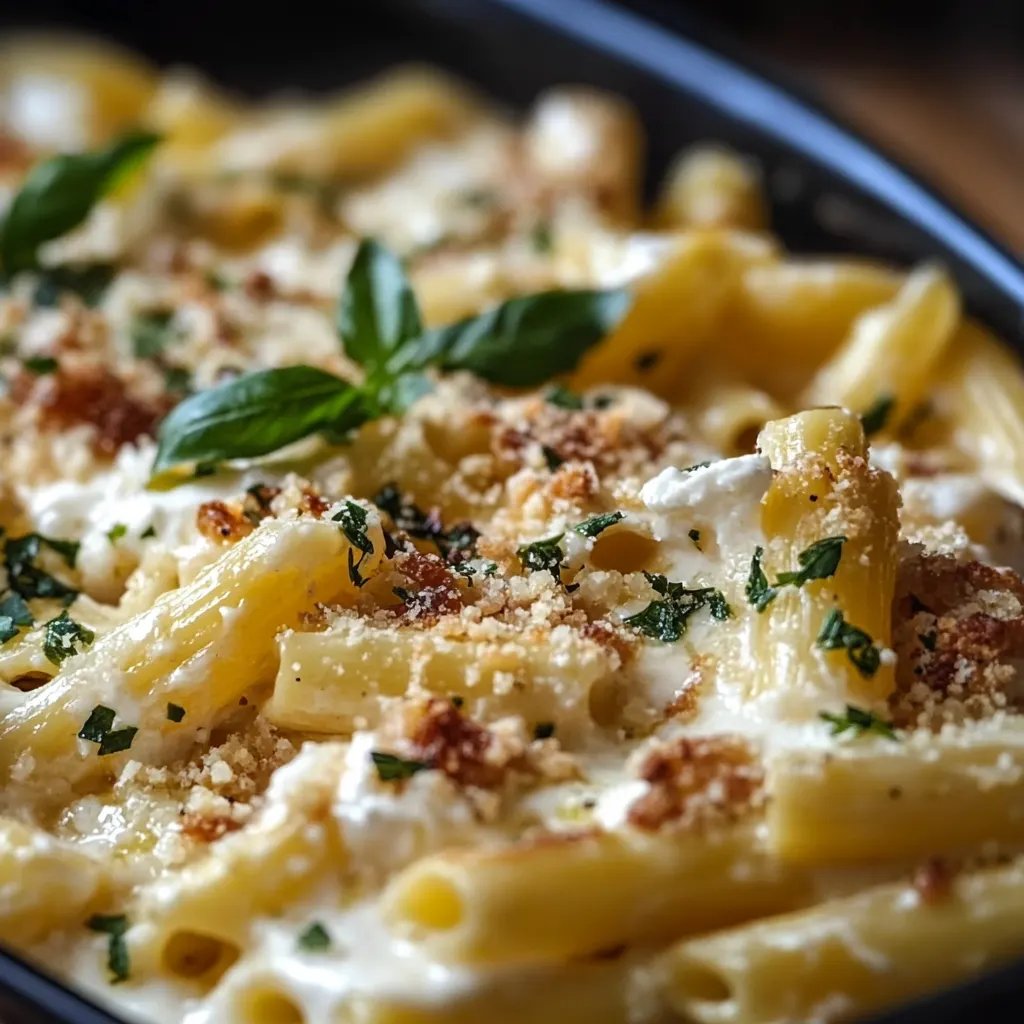 Rigatoni in Hack-Feta-Creme