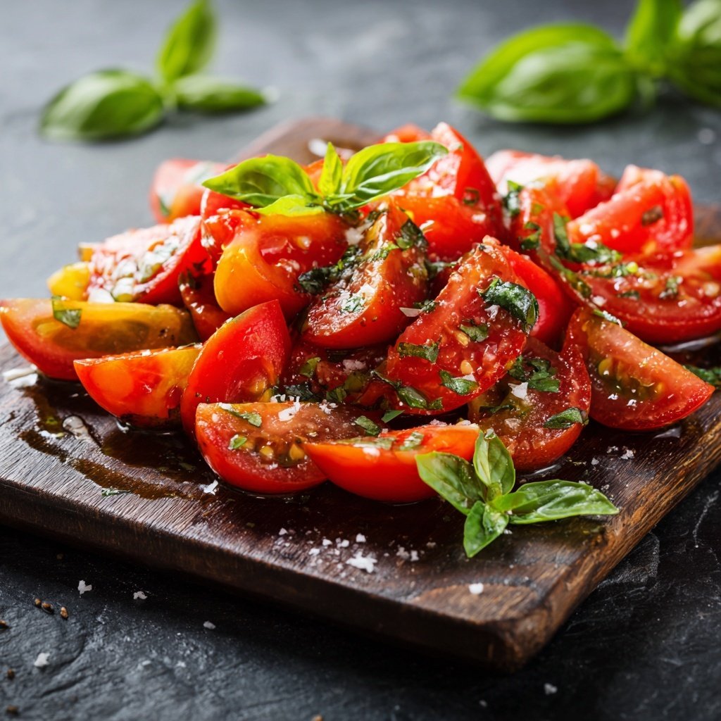 Tomaten Basilikum Salat Zum Grillen