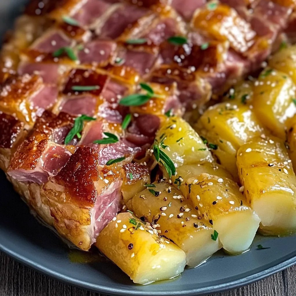 Blätterteig mit Kartoffeln, Speck und Käse