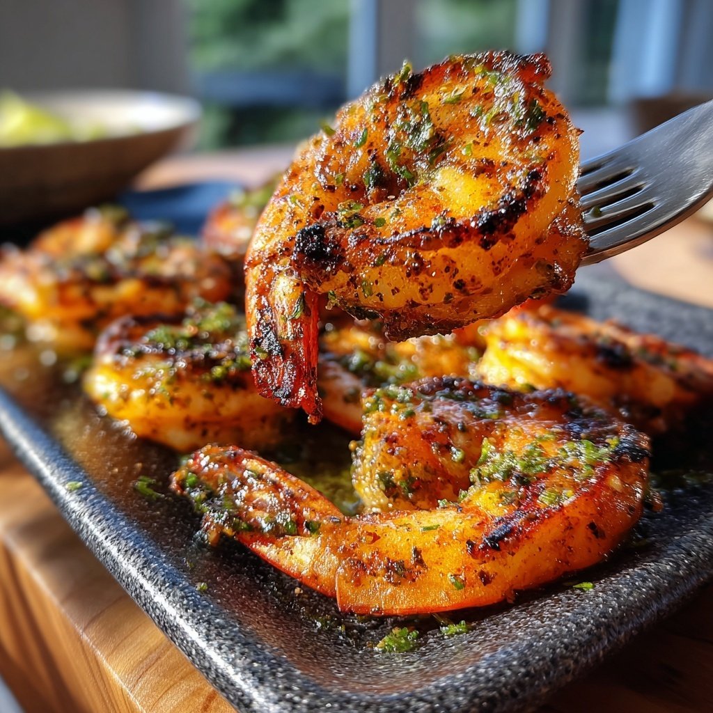 Gegrillte Garnelen Mit Limetten Marinade