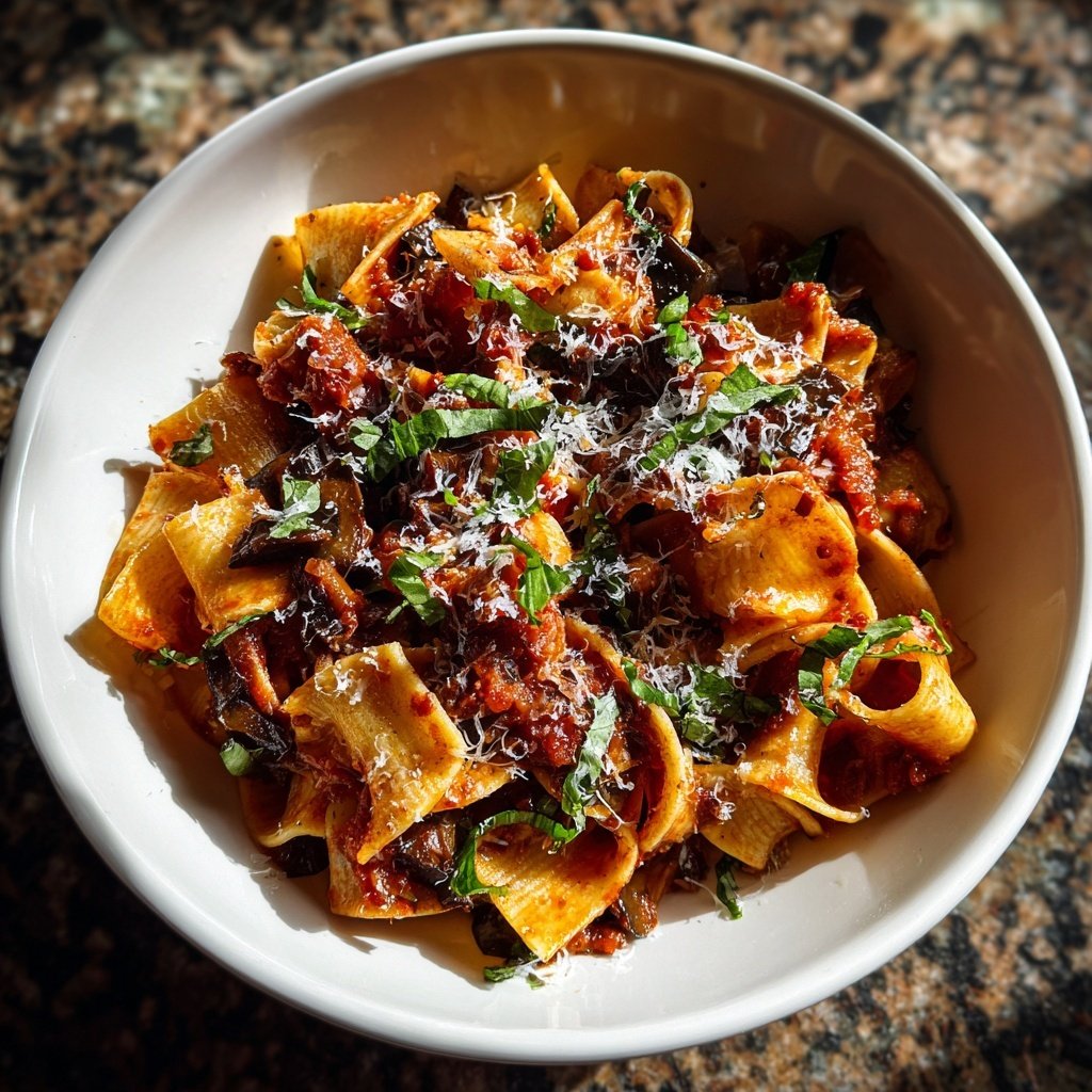 Internationale Küche Italienische Pasta alla Norma