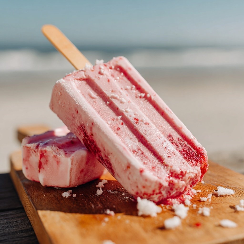 Erdbeer Joghurt Eis Am Stiel