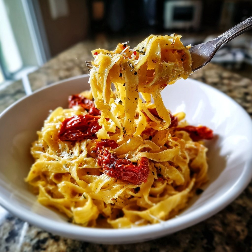 Tagliatelle mit Ofentomaten