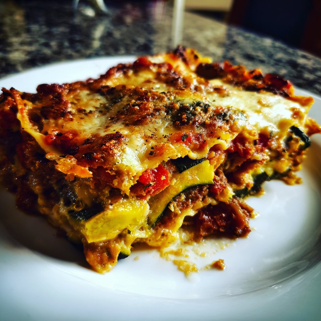 Vegetarische Lasagne mit Gemüse