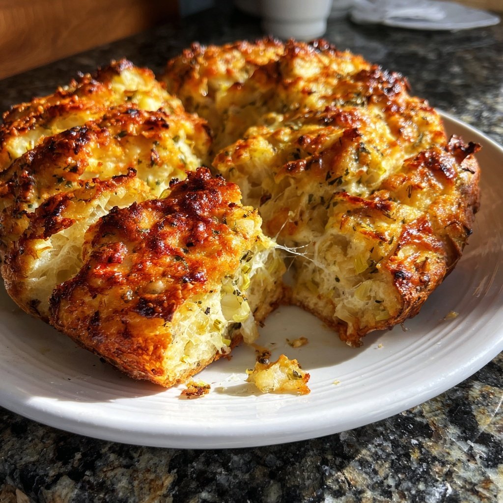 Zupfbrot Mit Lauch Und Käse