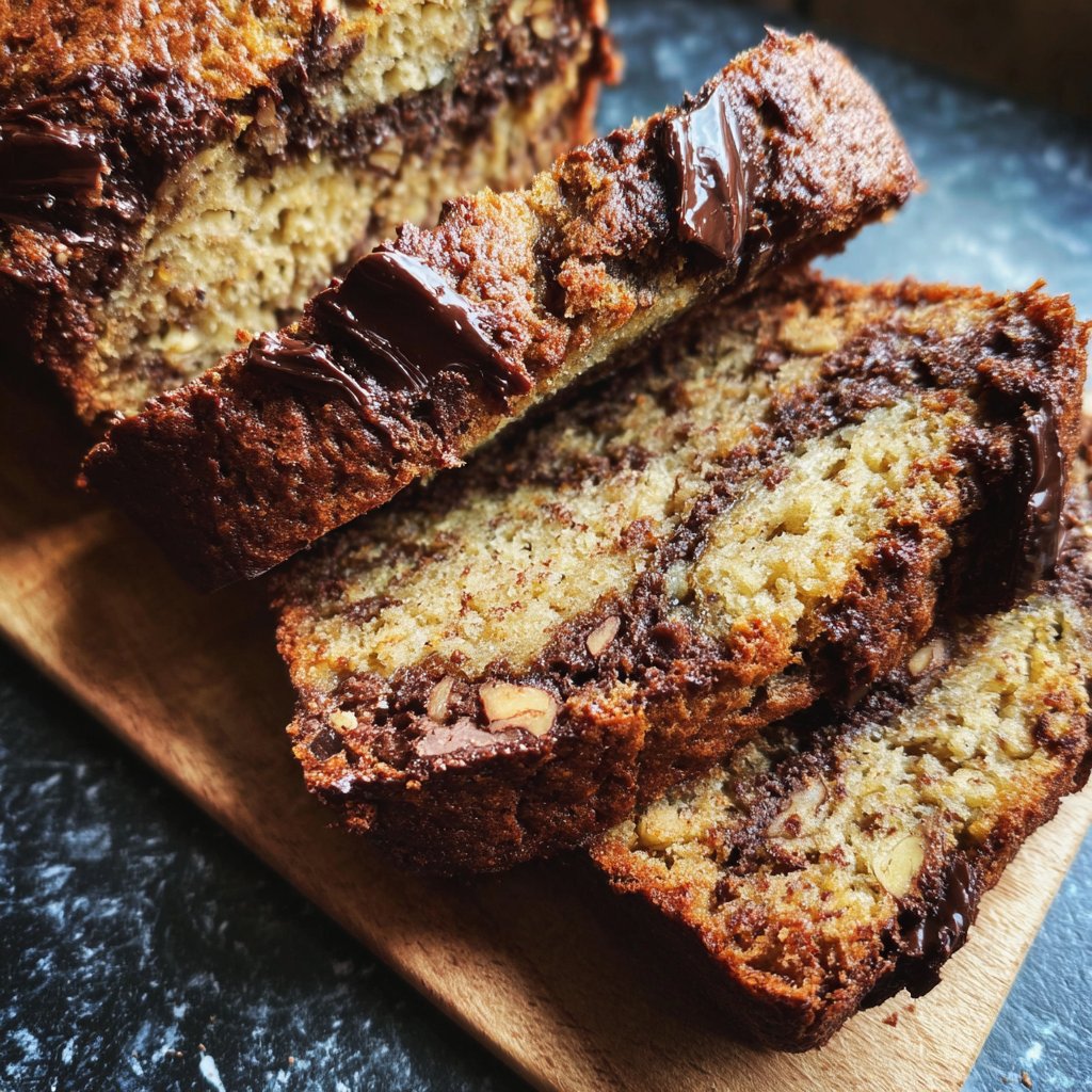 Bananenbrot mit Walnüssen und Kakao
